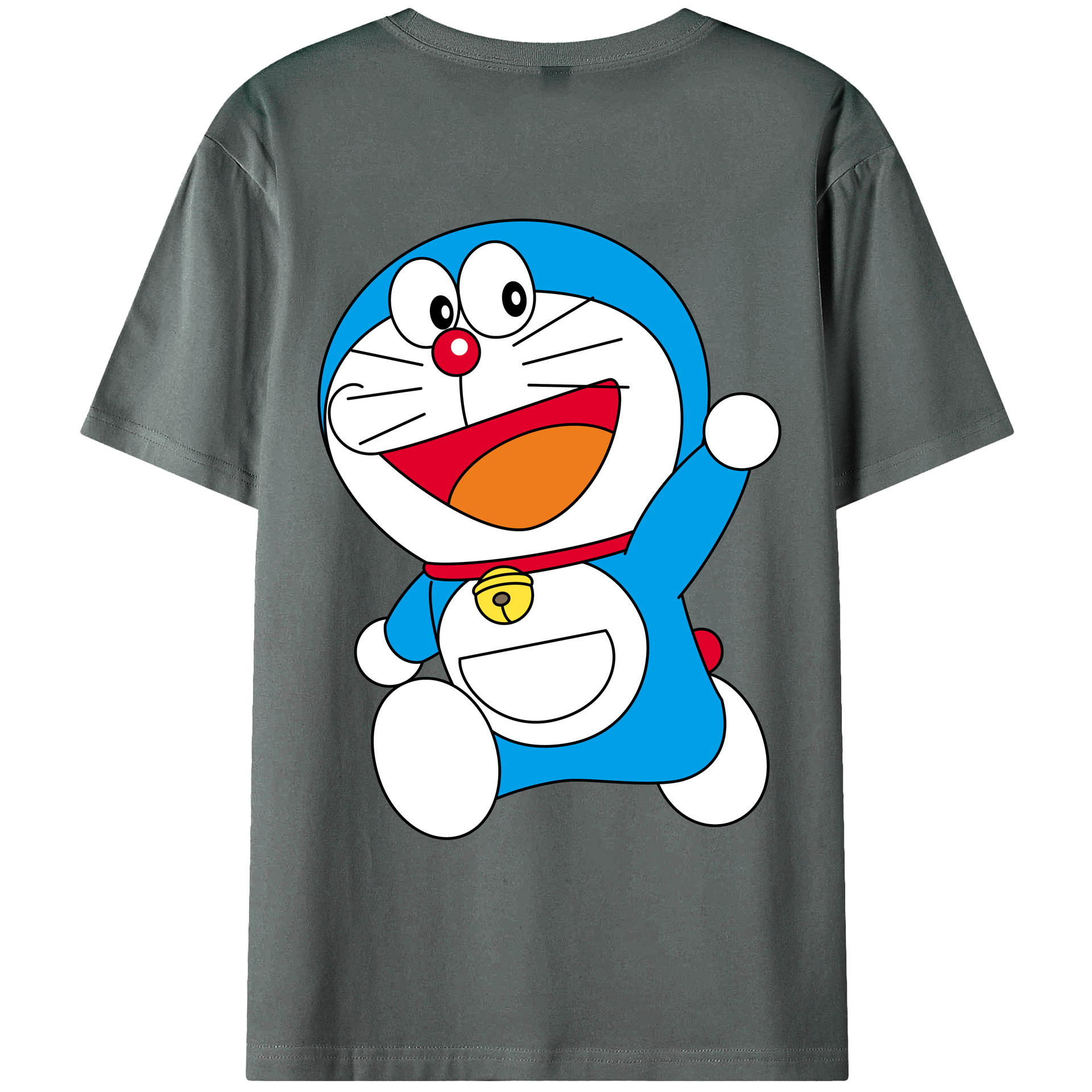 （画像用） ドラえもん Doraemon 綿100％ メンズ半袖Tシャツ（バックプリント） 通気性
